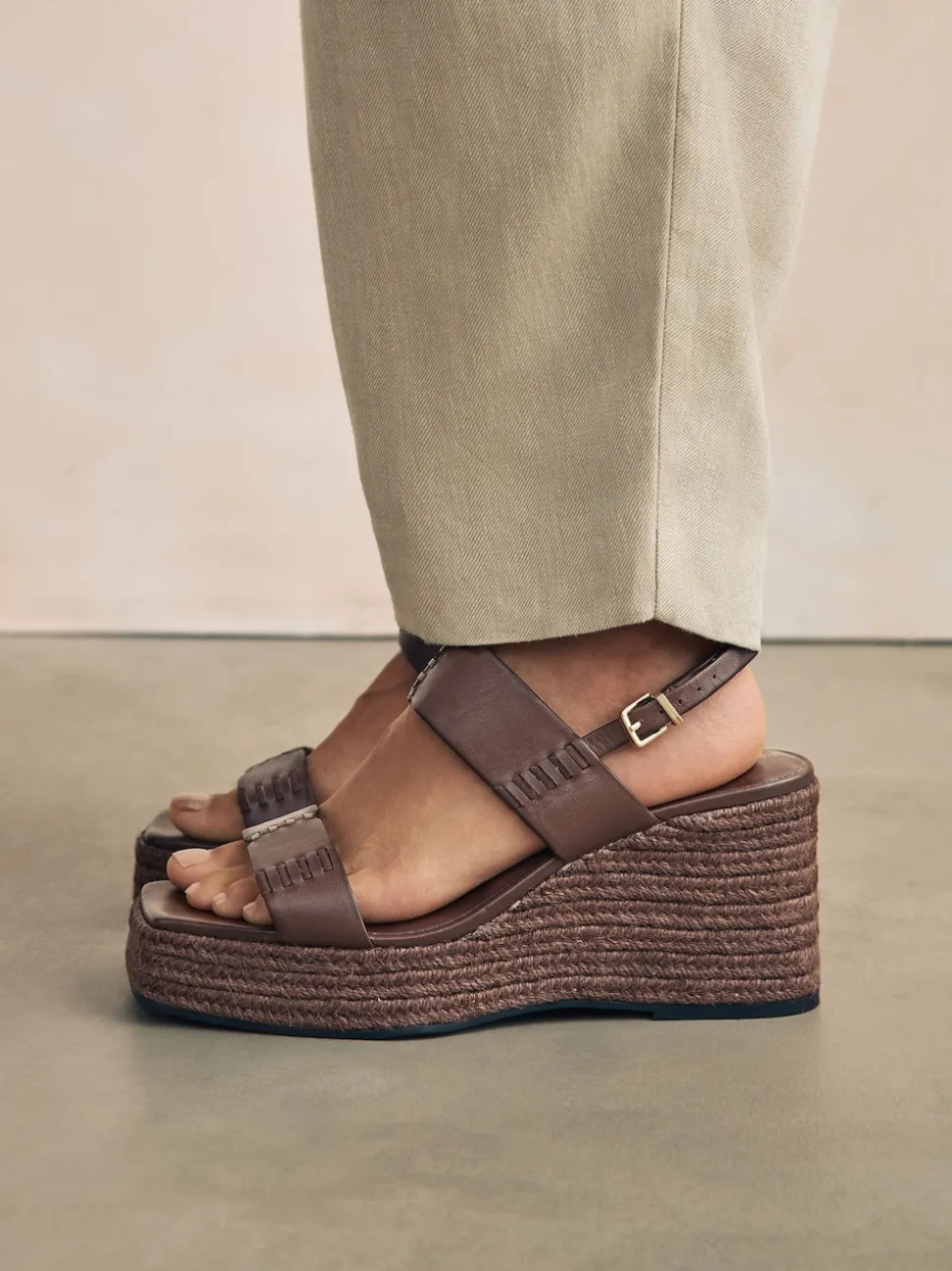 Marron chocolat - Chaussures compensées Craft en cuir haut de gamme