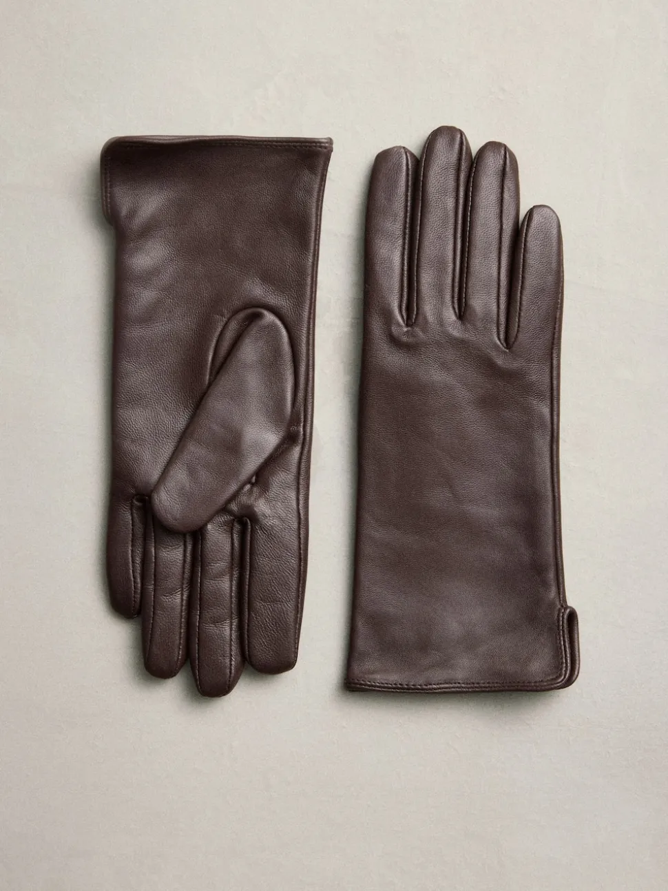 Marron chocolat - Gants en cuir