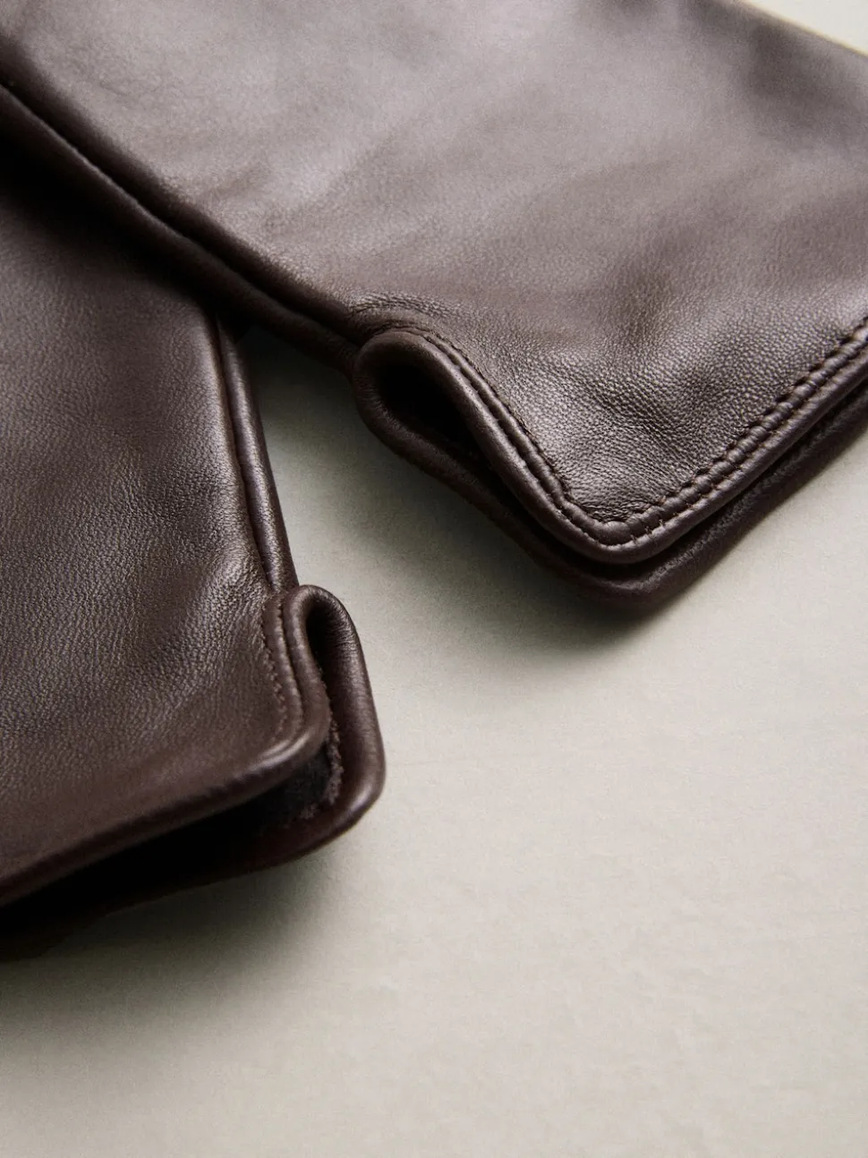 Marron chocolat - Gants en cuir