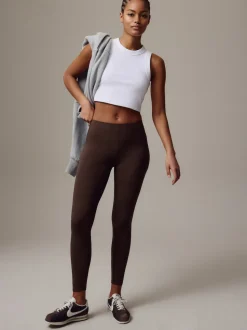 Marron chocolat - Leggings pleine longueur