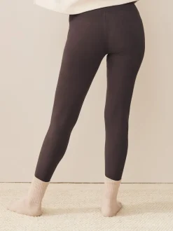 Marron chocolat - Leggings polaire confortable