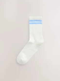 Marron chocolat - Lot de 3 Chaussettes de sport côtelées à semelle Coussinée avec soutien de la voûte plantaire