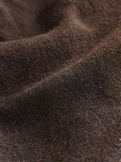 Marron chocolat - Manteau habillé à col cheminée