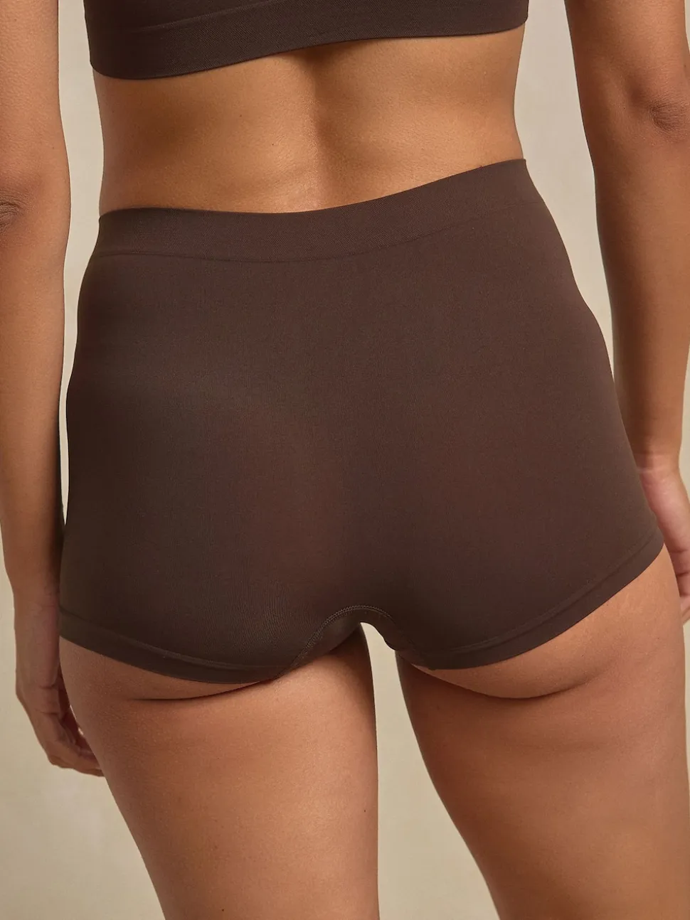Marron chocolat - N.Premium Short sans coutures super doux