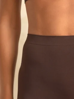 Marron chocolat - N.Premium Short sans coutures super doux
