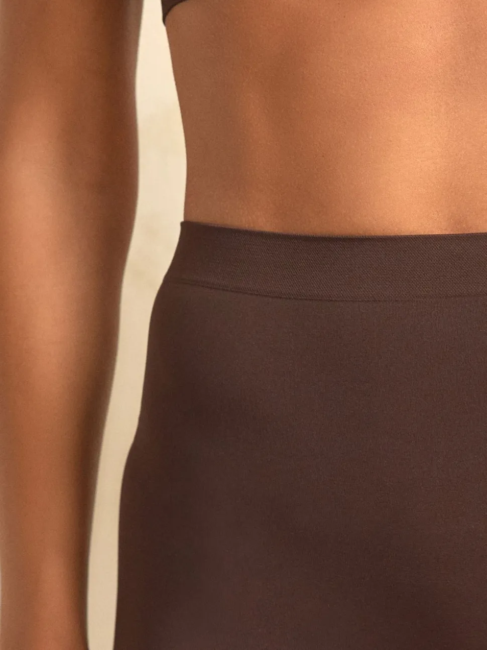 Marron chocolat - N.Premium Short sans coutures super doux