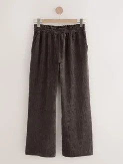 Marron chocolat - Pantalons Amples en velours côtelé doux