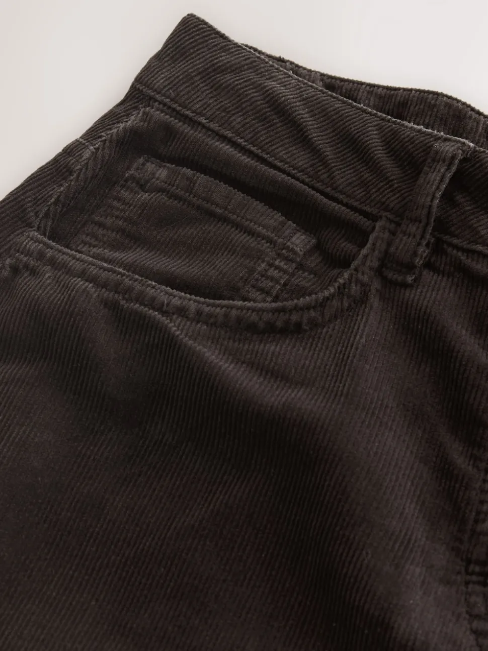 Marron chocolat - Pantalon large en velours côtelé