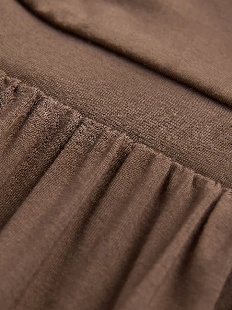 Marron chocolat - Robe d’été à taille jersey