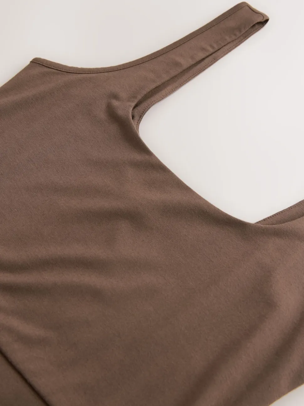 Marron chocolat - Robe d’été à taille jersey