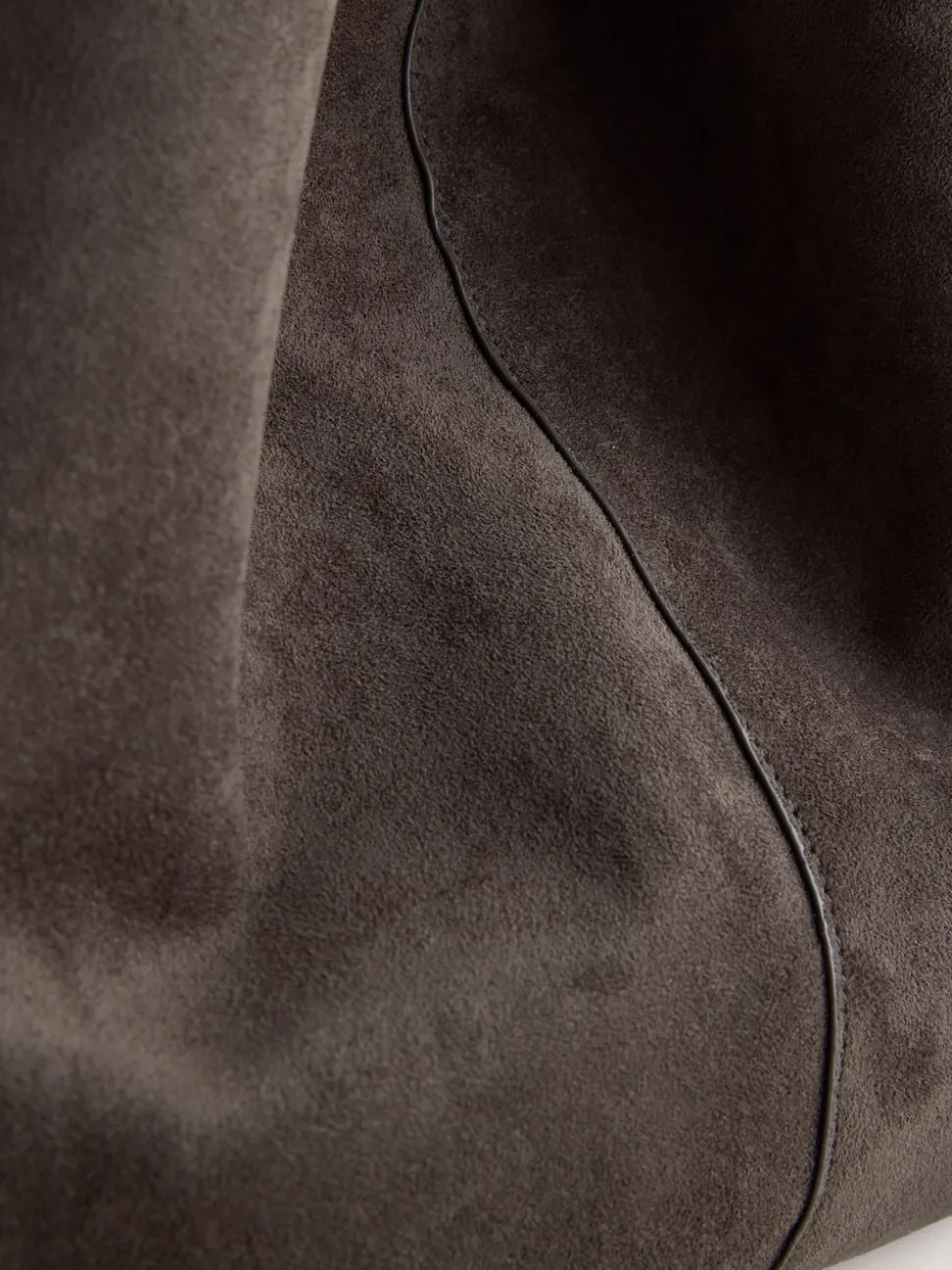 Marron chocolat - Sac bandoulière souple en Faux suède