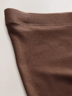 Marron chocolat - Short cycliste en jersey