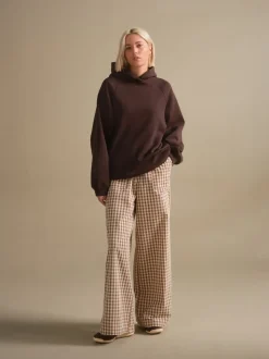 Marron chocolat - Sweat à capuche long épais décontracté