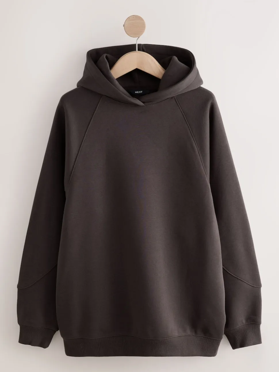 Marron chocolat - Sweat à capuche long épais décontracté