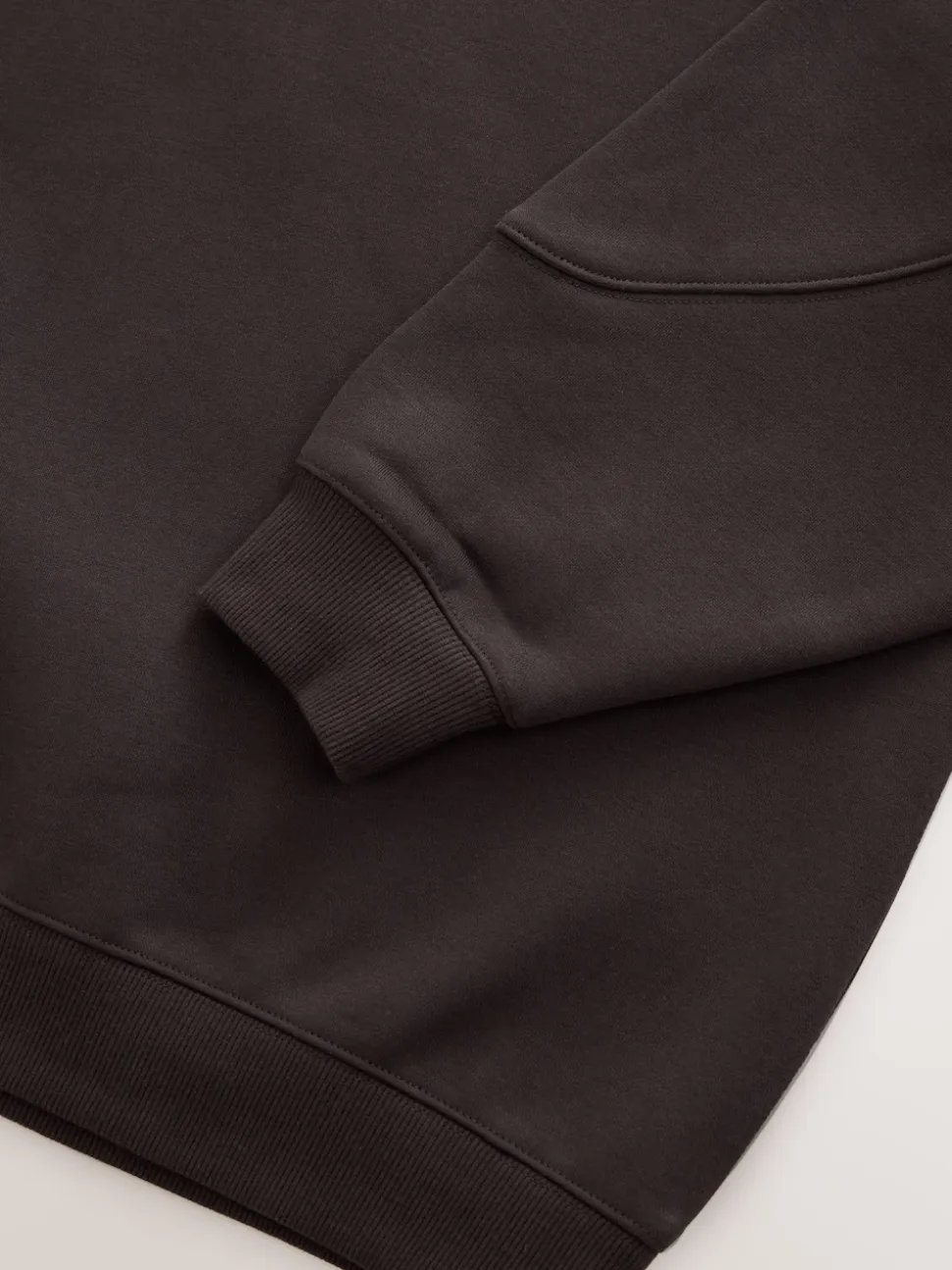 Marron chocolat - Sweat à capuche long épais décontracté