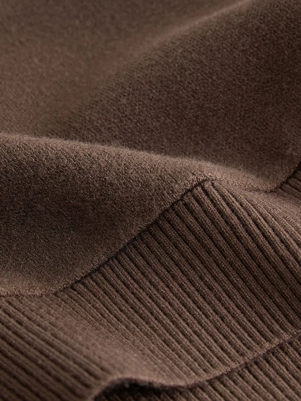 Marron chocolat - Sweat-shirt à capuche compact et confortable à Manches longues