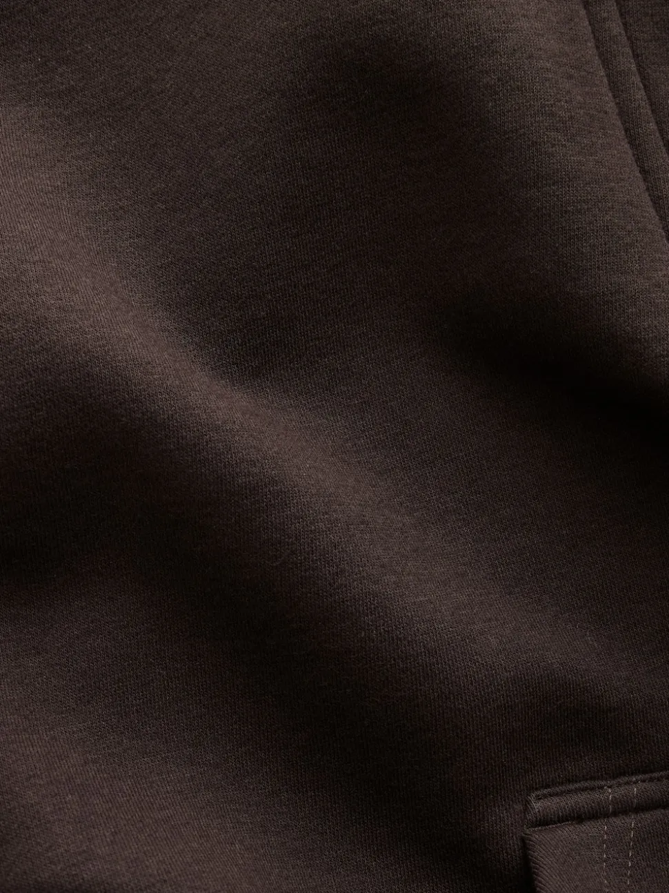 Marron chocolat - Sweat-shirt décontracté en jersey épais à col zippé
