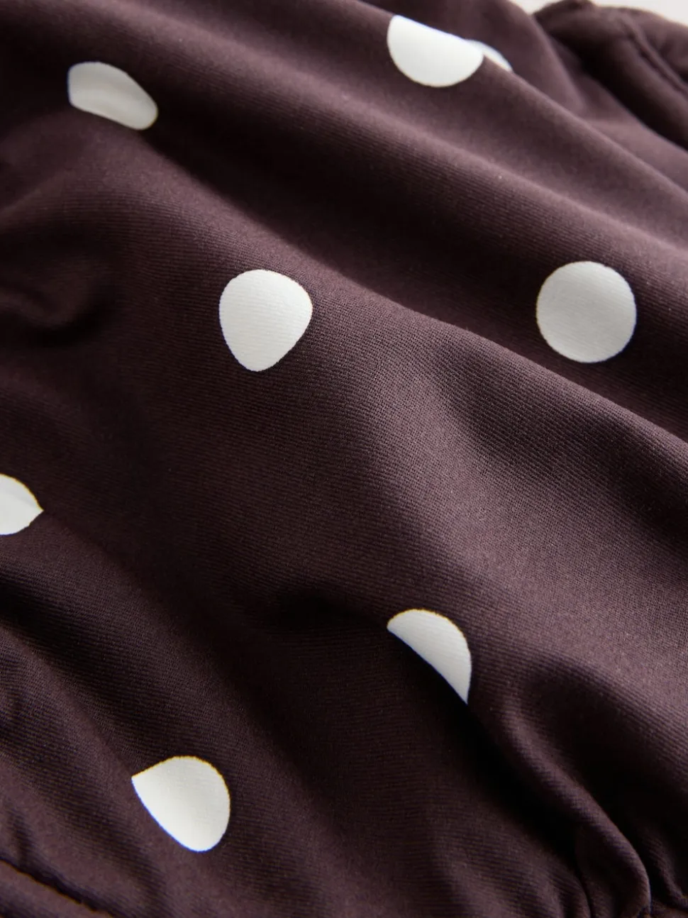 Marron chocolat/crème à pois - Haut de bikini DD+ câblé non rembourré