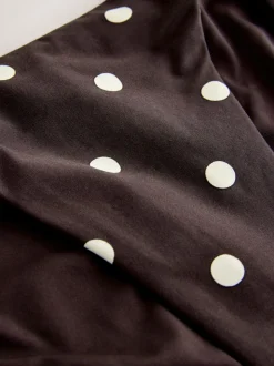 Marron chocolat/crème à pois - Bas de bikini