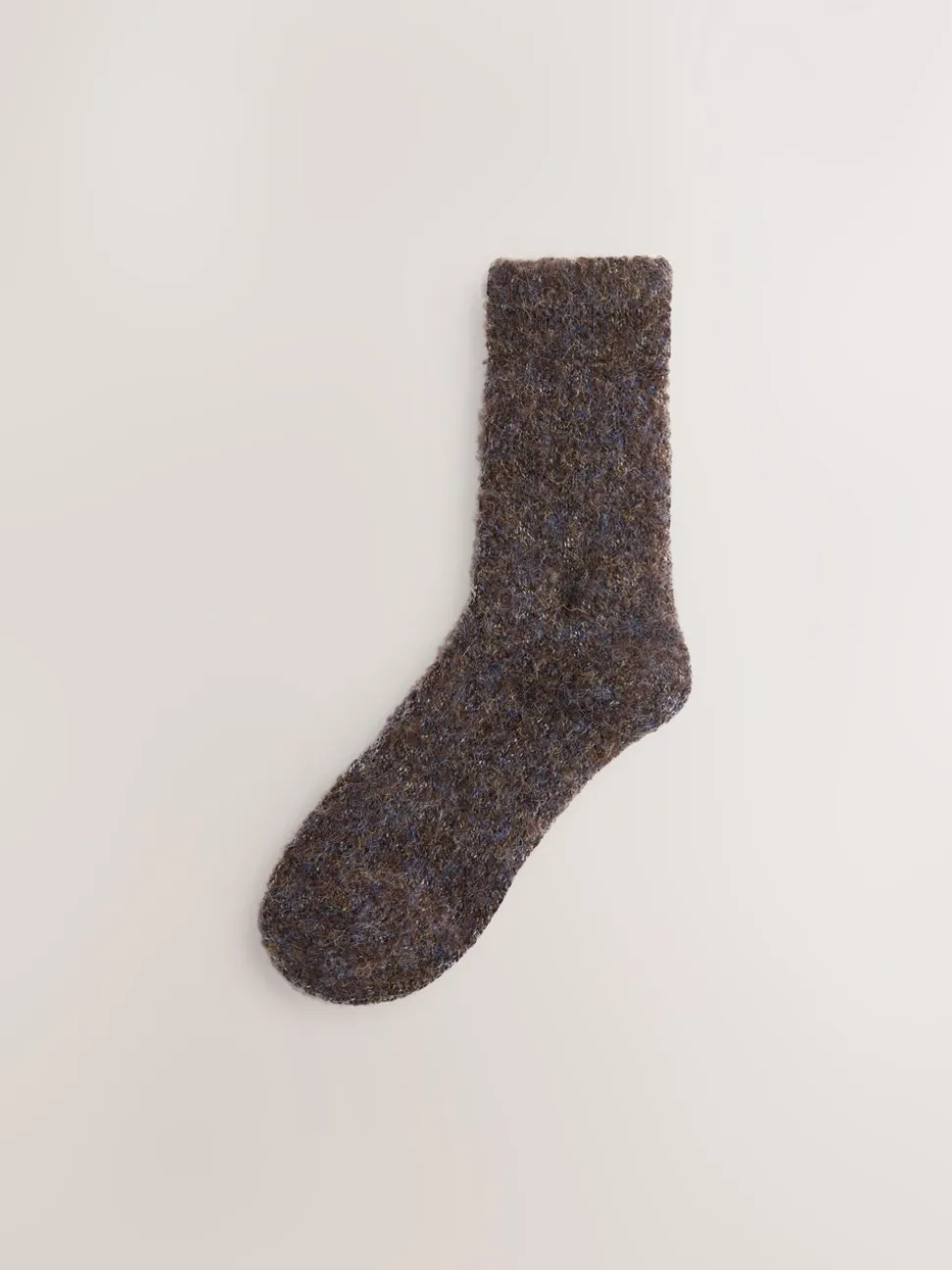 Marron chocolat/écru - Lot de 2 paires de chaussettes douillettes Boucle