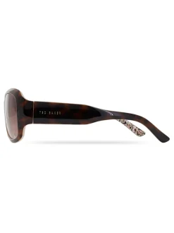 Marron clair - Lunettes de soleil Charlotte Ted Baker écaille de tortue