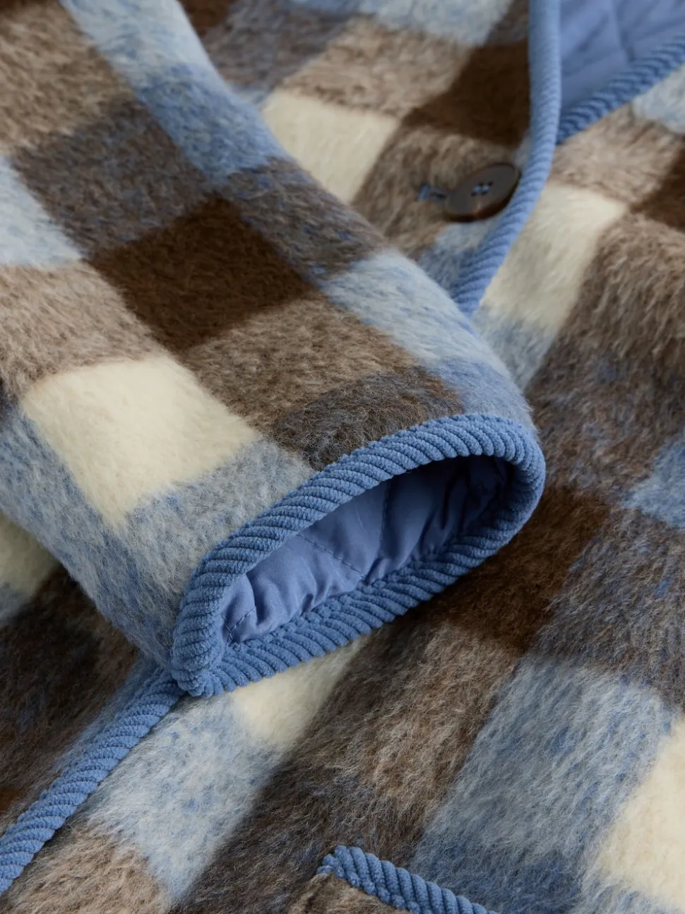 Marron et Bleu - Veste à carreaux