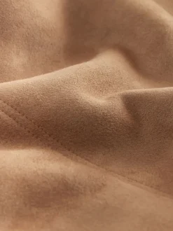 Marron fauve - Manteau maxi en peau de mouton