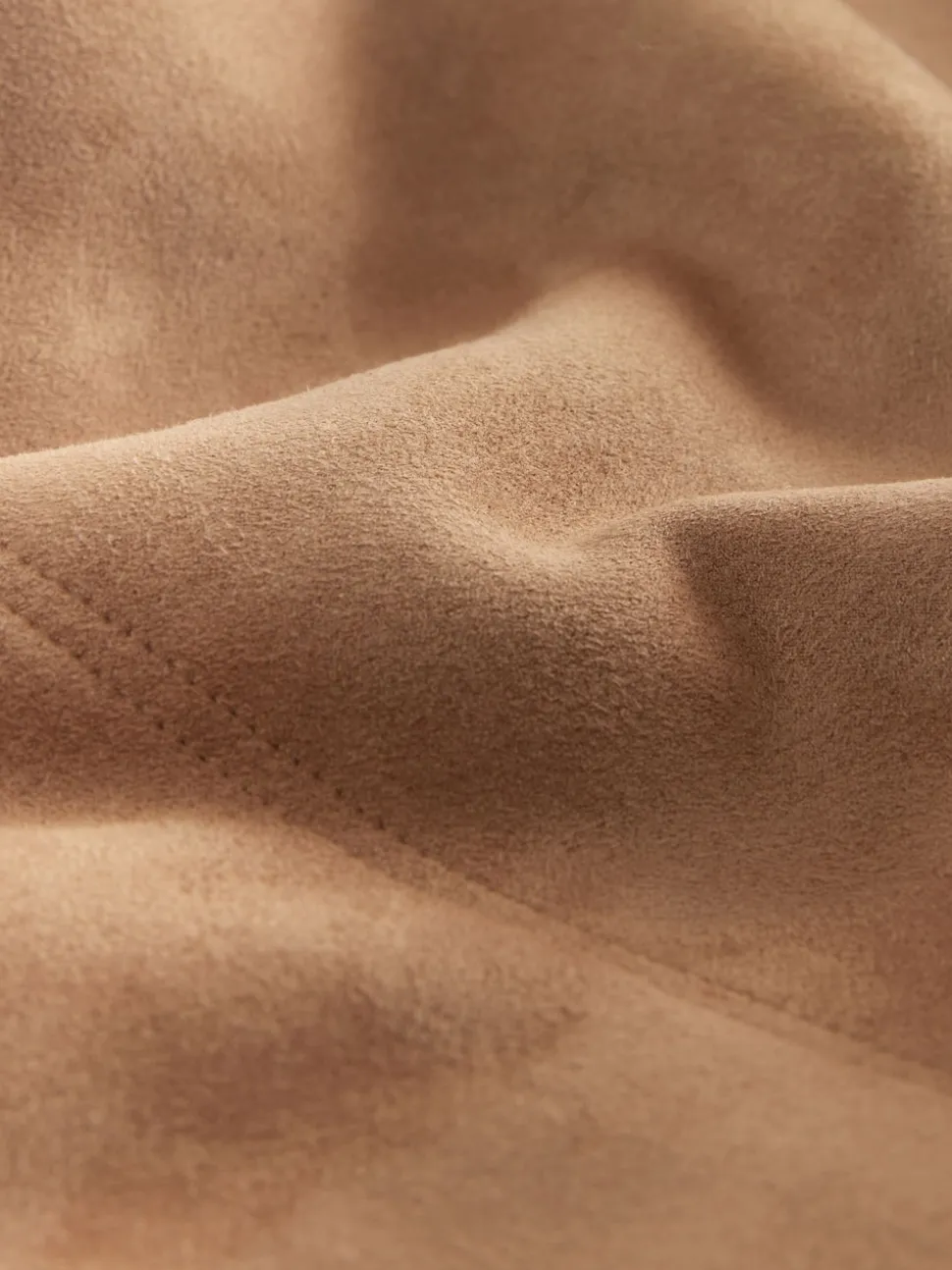 Marron fauve - Manteau maxi en peau de mouton