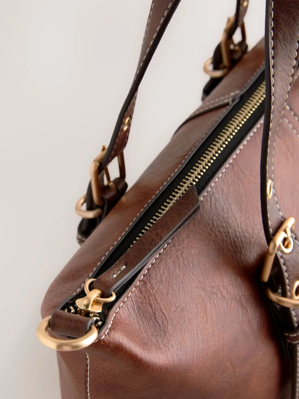 Marron fauve - Sac à main avec boucle
