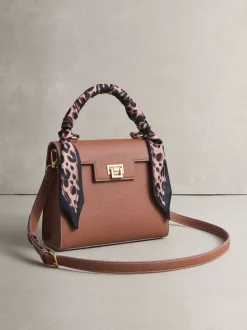 Marron fauve - Sac à main écharpe