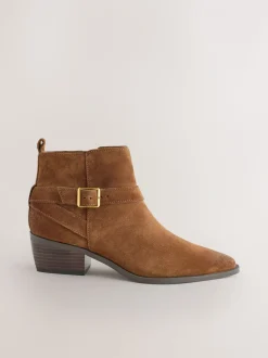 Marron fauve en daim - Bottes Forever Comfort® polies à brides de cheville