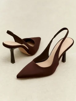 Marron foncé - Linzi talons de cour à bride arrière Dash