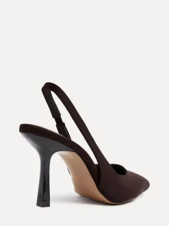 Marron foncé - Linzi talons de cour à bride arrière Dash