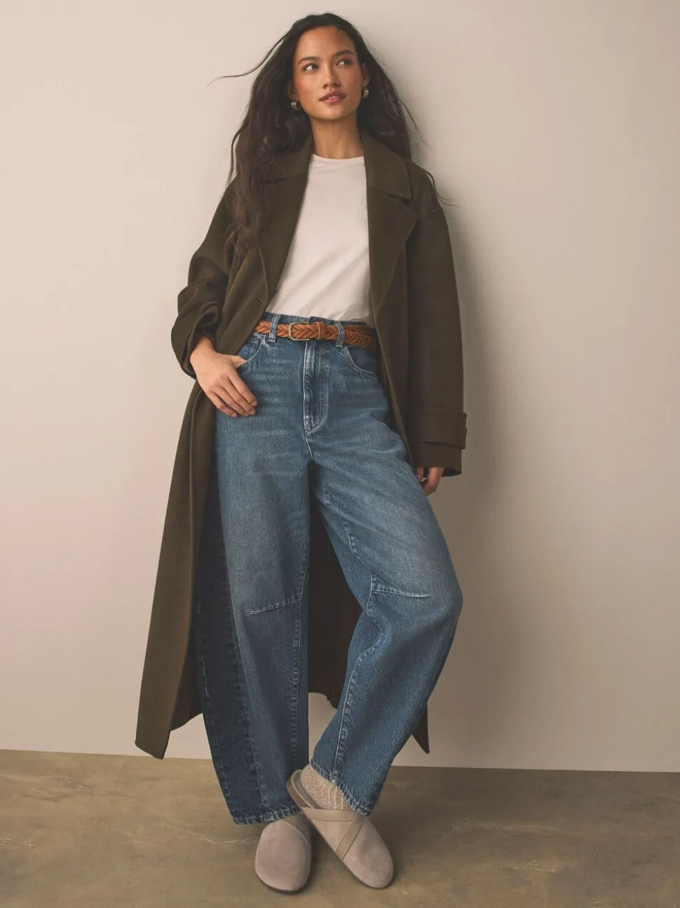 Marron mink - Sabots Forever Comfort en cuir propre avec semelle plantaire
