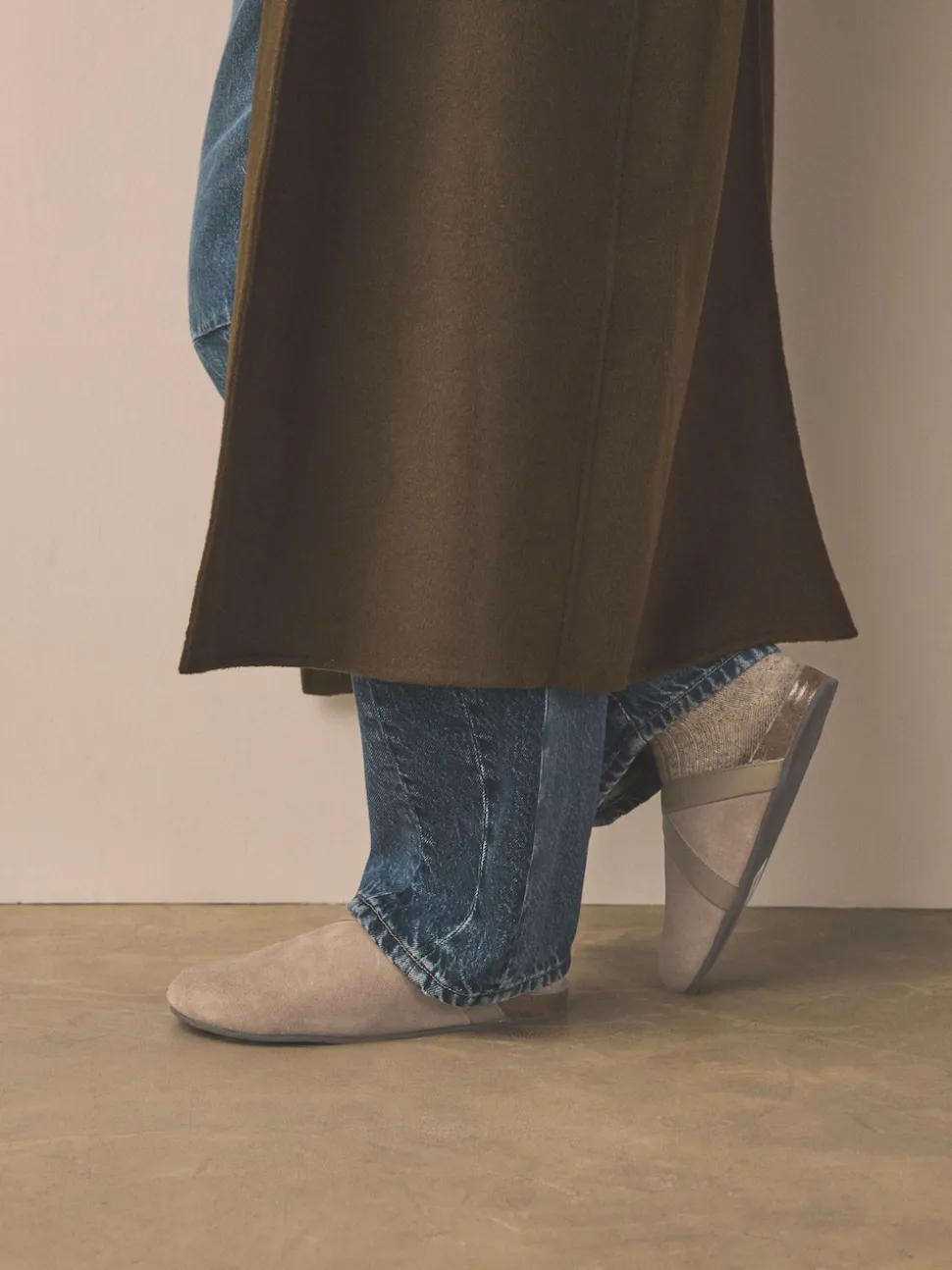 Marron mink - Sabots Forever Comfort en cuir propre avec semelle plantaire