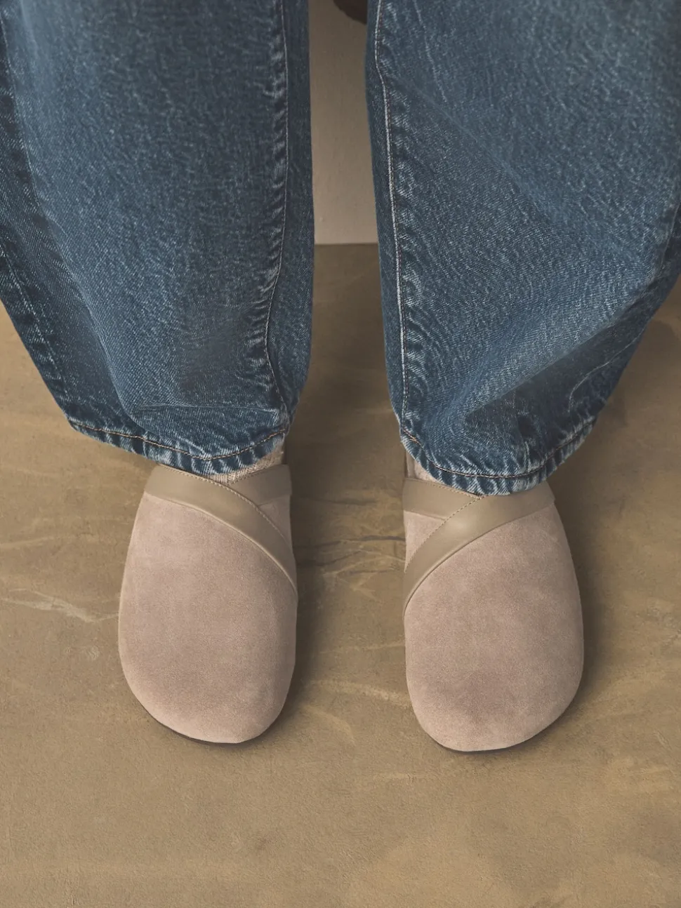 Marron mink - Sabots Forever Comfort en cuir propre avec semelle plantaire