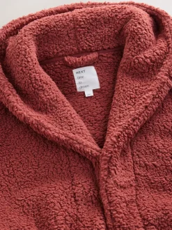 Marron rouille - Robe de chambre en peluche