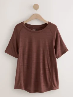 Marron rouille - T-shirt léger à manches courtes Col rond Active