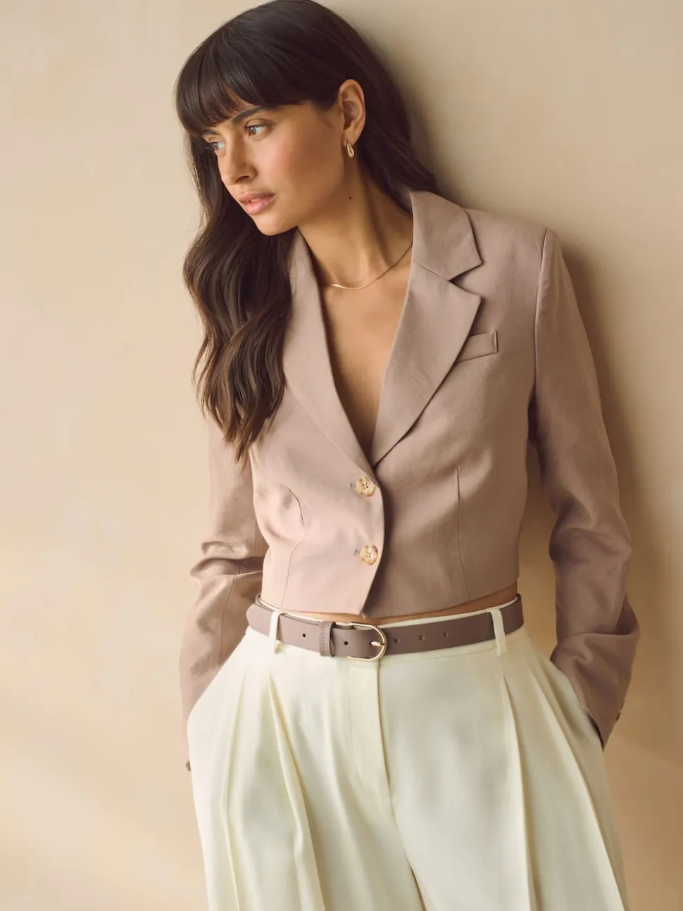 Marron taupe - Ceintures de cuir régulières