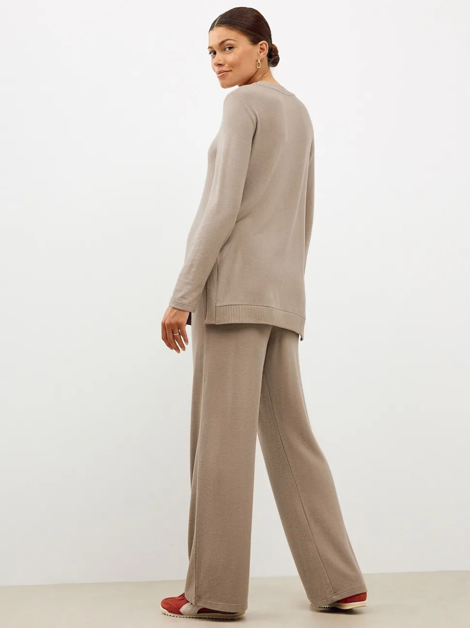 Marron taupe - Ensemble Sweat-shirt et Survêtement coordonné pour l’allaitement et la Grossesse