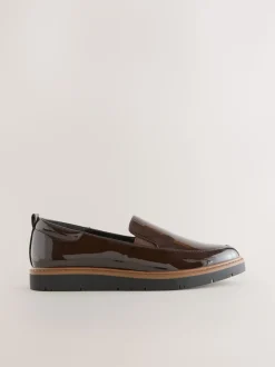 Marron verni - Mocassins Forever Comfort® à enfiler propres à semelle épaisse