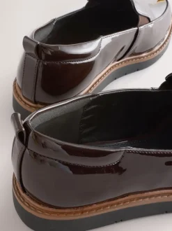 Marron verni - Mocassins Forever Comfort® à enfiler propres à semelle épaisse