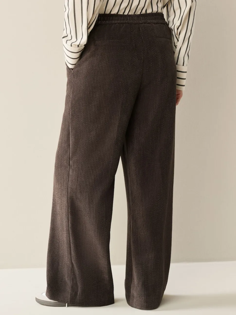 Marron/kaki - Lot de 2 Pantalons Jambe large en Velours côtelé doux