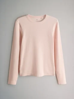 Marron/Rose/Blanc/Rayure - The Set 5 Lot Manches longues côtelées T-shirt