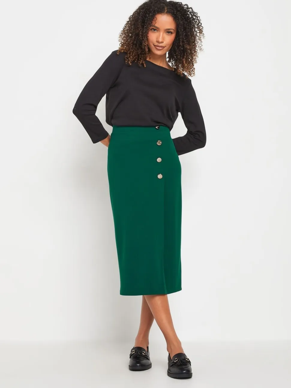 M&Co Jupes mi-long boutonnées