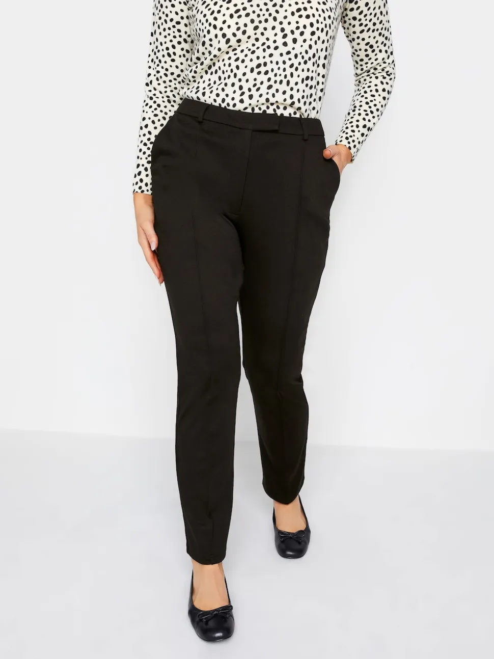 M&Co Pantalon slim en ponte