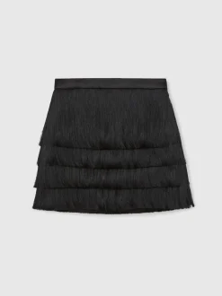 Mini jupe à franges Reiss Chloe