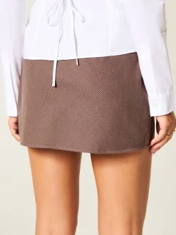 Mini-jupe Hollister High Rise A-Line marron