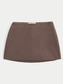 Mini-jupe Hollister High Rise A-Line marron