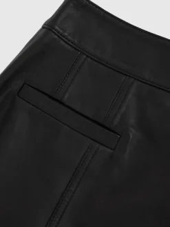 Minijupe Reiss Seema avec poche passepoilée en cuir